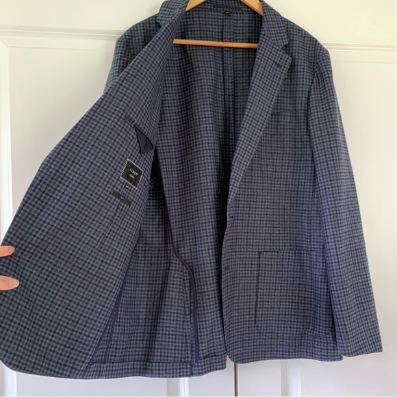 J Crew Blazer Ludlow Jacket Plaid Unlined Moon Flannel Unstructured Size 42 Slim - Picture 3 of 9